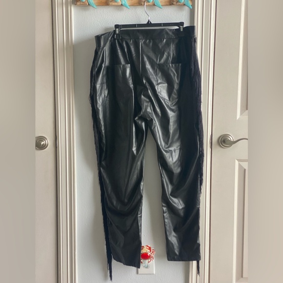 Fringe Leather Pants - Picture 3 of 4